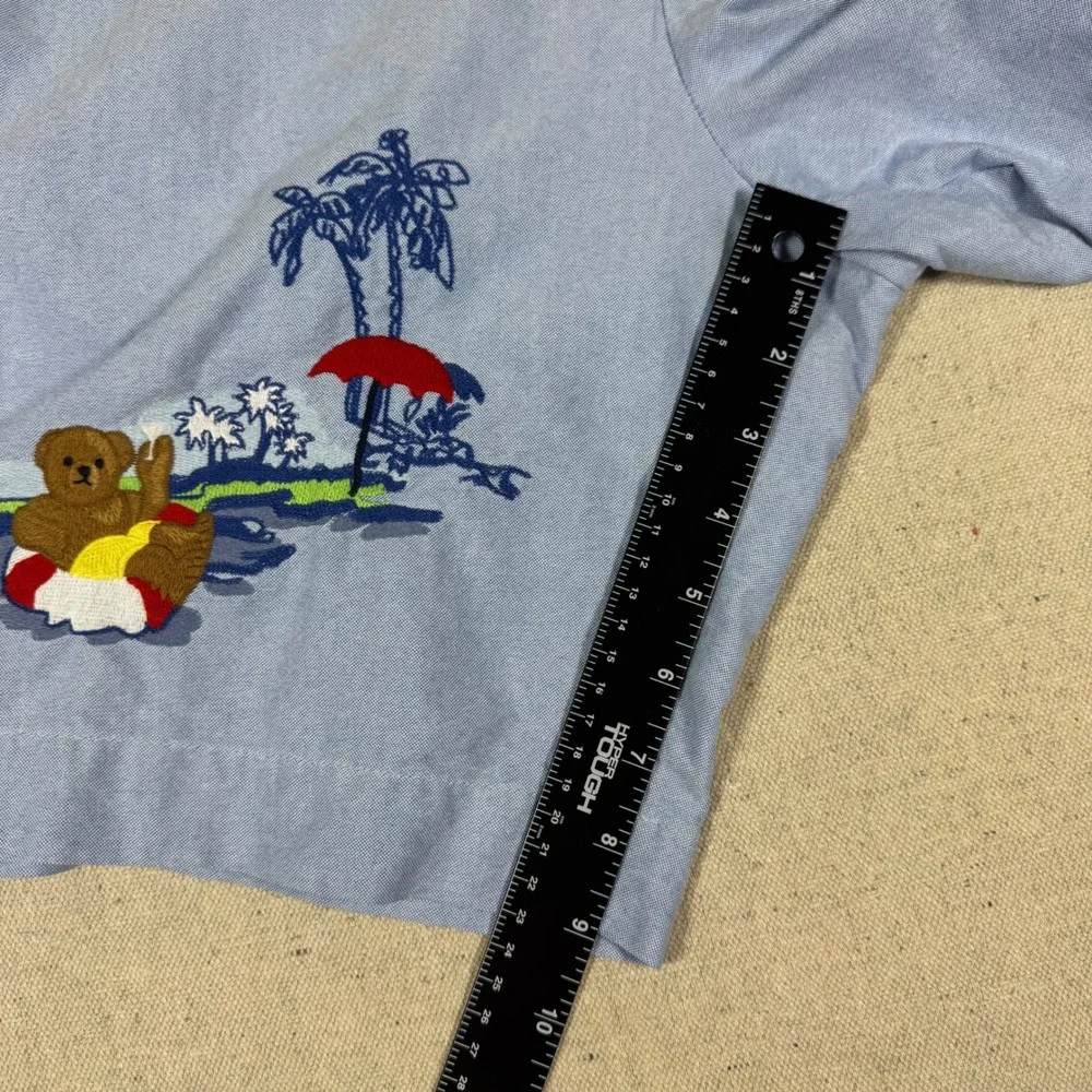 Polo Ralph Lauren Shorts Mens 34 Blue Excellent Polo Bear Embroidered Nautical